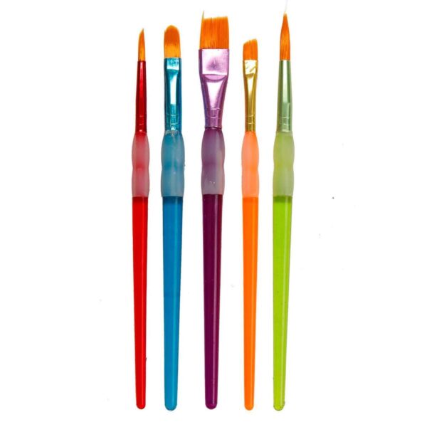Art.8892 Juego Pinceles Agarradera Plástico Surtido 5pz