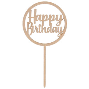 Art.895 Pick Círculo Happy Birthday 23.5x12cm 1pz