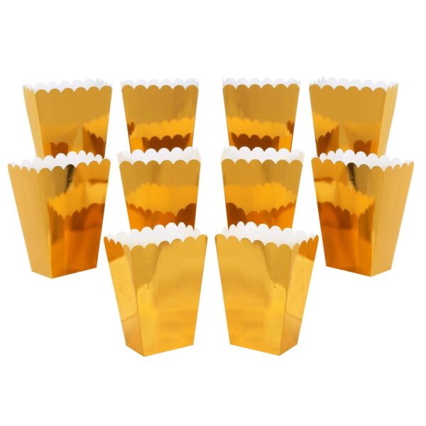 Art.9002 Caja Palomitas Lisa Metalizada 13x9.5x6.5cm 10pz