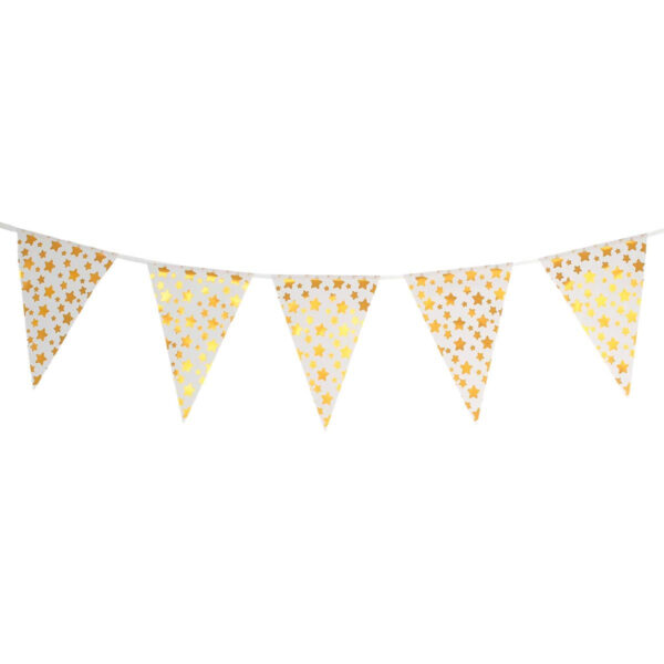 Art.9055 Banderín Metálico Estrella x10 28.5x20cm 2.5m 1pz