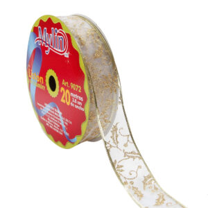 Art.9072 Listón Organza Nochebuena 3.8cm 20m