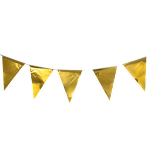 Art.9075 Banderín Metálico Liso x10 26x19.5cm 2.5m 1pz