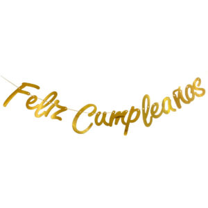 Art.9117 Guía Metálica Feliz Cumpleaños 19cm 5m 1pz