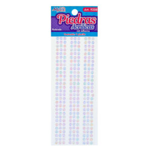 Art.9208 Piedra Acrílica Redonda Con Adhesivo (aprox 288pz) 5mm 1planilla