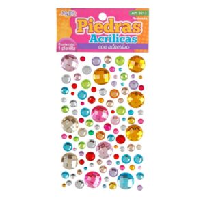 Art.9213 Piedra Acrílica Con Adhesivo Varios (aprox 115pz) 1 Planilla