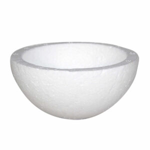 Art.9385 Media Bola Hueca De Unicel 10x5cm 1pz