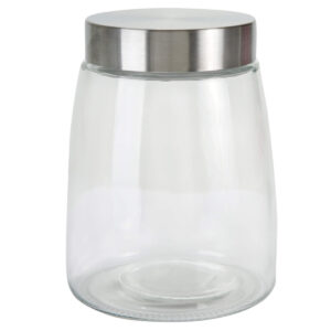 Art.9603 Frasco Vidrio Con Tapa 1,200ml 16.5x12.5cm 1pz