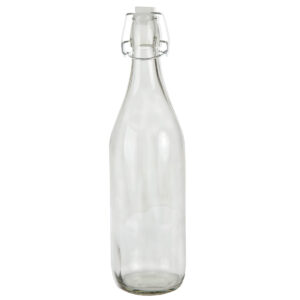 Art.9608 Botella Cristal Con Tapón Clip 1,000ml 31.5x8.5cm 1pz