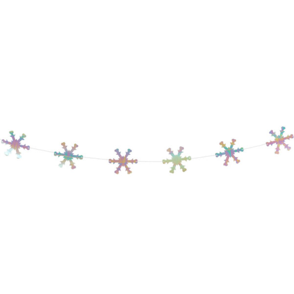 Art.9627 Guía Copo De Nieve Lentejuela 8x8cm 2m 1pz