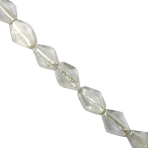 Art.9628 Cuenta Cristal Rombo Metálico 16x13mm 10pz