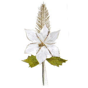 Art.9863 Flor De Nochebuena Grande Terciopelo 45cm 1pz
