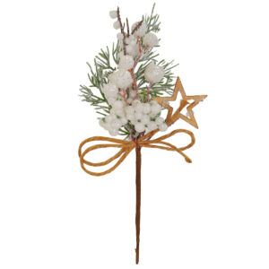 Art.9888 Pick Natural Blanco Mecate/Estrella 21.5cm 1pz