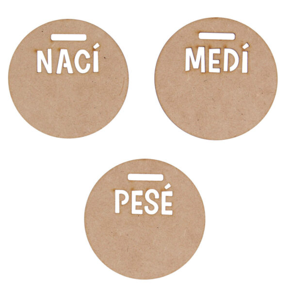 Art.9898 Tags Nacimiento 8cm 3pz
