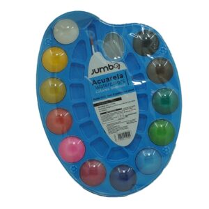 ACUARELA JUMBO OVALO C/12 JUMBO PAC2