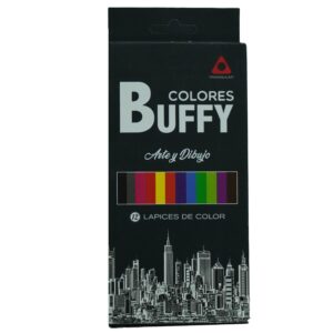 COLOR LARGO BUFFY C/12 CAJA NEGRA TRIANG