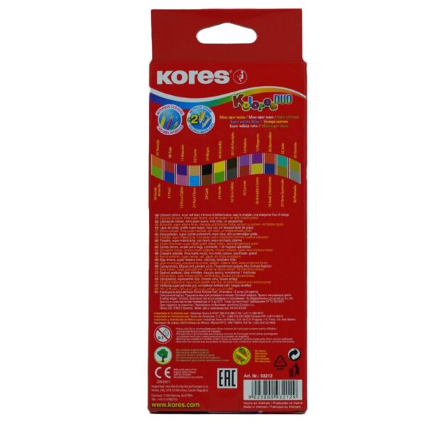 COLOR LARGO KORES TRIANGULAR DOBLE C/12       93212 - Imagen 2