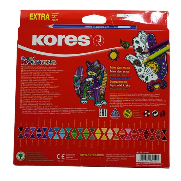 COLOR LARGO KORES TRIANGULAR MANDALAS C/50  PIEZA - Imagen 2