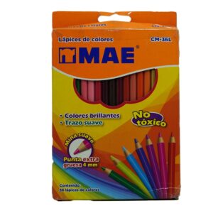 COLOR LARGO MAE C/36 C/4 ESTUCHES CM-36L MAE