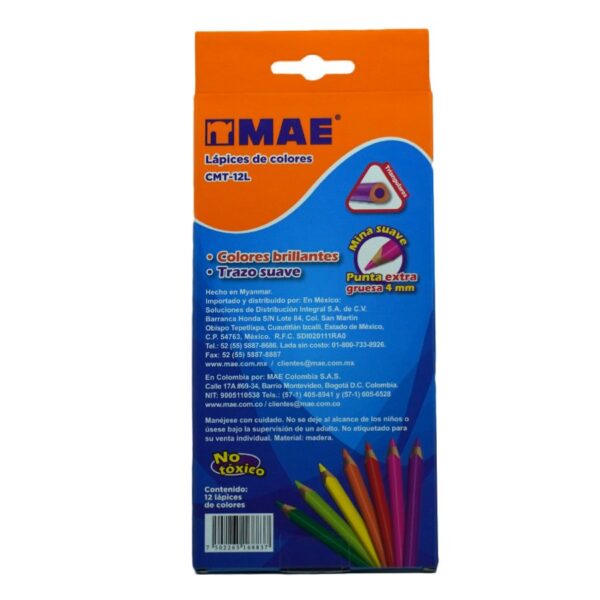 COLOR LARGO MAE TRIANGULAR C/12 CMT-12L - Imagen 2