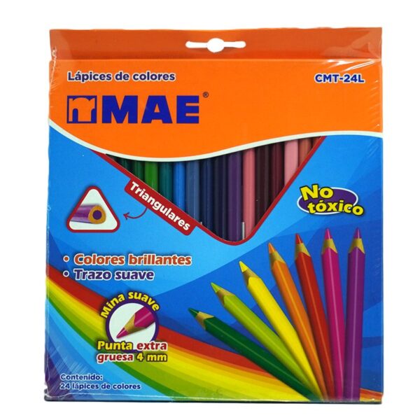 COLOR LARGO MAE TRIANGULAR C/24  CMT-24L