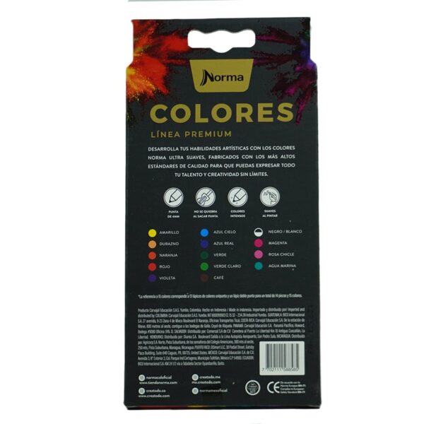COLOR LARGO NORMA PREMIUM C/15 REDONDO - Imagen 2