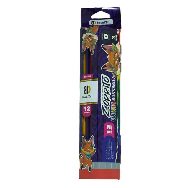 COLOR LARGO ZORRITO C/12 BORRABLES BCT-0052
