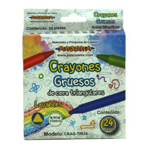 CRAYON PASCUA TRIANGULAR GRUESO C/24 CRAG- TRI24