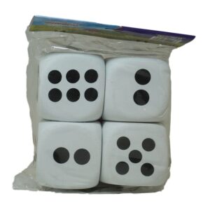 DADO DE FOAMY PASCUA 6.5CM*6.5CM C/4 BLANCO  DAF-6604