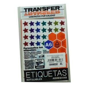 ESTRELLA ADHESIVA TRANSFER CHICA C/189  SURTIDA E6CES014
