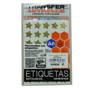 ESTRELLA ADHESIVA TRANSFER GRANDE C/105 ORO  E6OES019