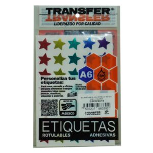 ESTRELLA ADHESIVA TRANSFER GRANDE C/105  SURTIDA E6CES019