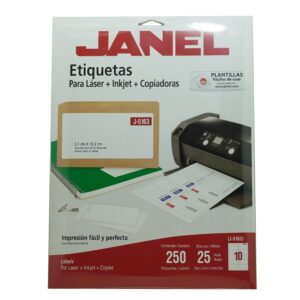 ETIQUETA JANEL T/CARTA C/25 (J5163)