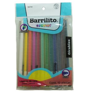 LAPICES DE COLORES GIRATORIOS C/12 BARRILITO  12CTW