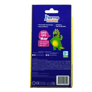 MARCADOR LAVABLE D/PUNTA C/10 NORMA 6120