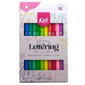 MARCADOR LETTERING KIUT C/12 NORMA DOBLE PUNTA
