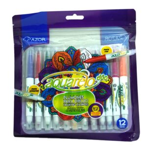 PLUMON AQUARELO MANDALA DUO C/12 AZOR