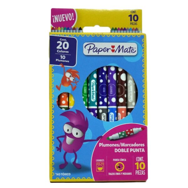 PLUMON DOBLE PUNTA C/10 PAPER MATE