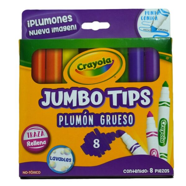 PLUMON GRUESO LAVABLE C/8 CRAYOLA 8089