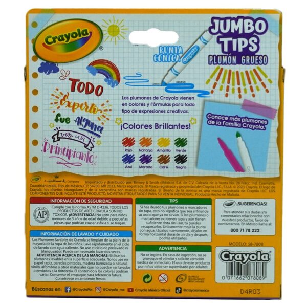 PLUMON P/F LAVABLE WONDER MARKERS C/20  CRAYOLA 580081