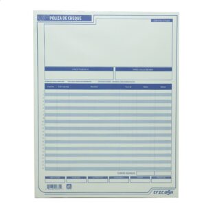 BLOCK CHEQUE POLIZA T/CARTA EFICASH 0335 PAQ  C/5