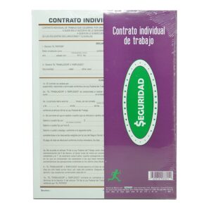 BLOCK CONTRATO IND. DE TRABAJO 25H SEGURIDAD  PAQ C/5 BLOCKS 8601
