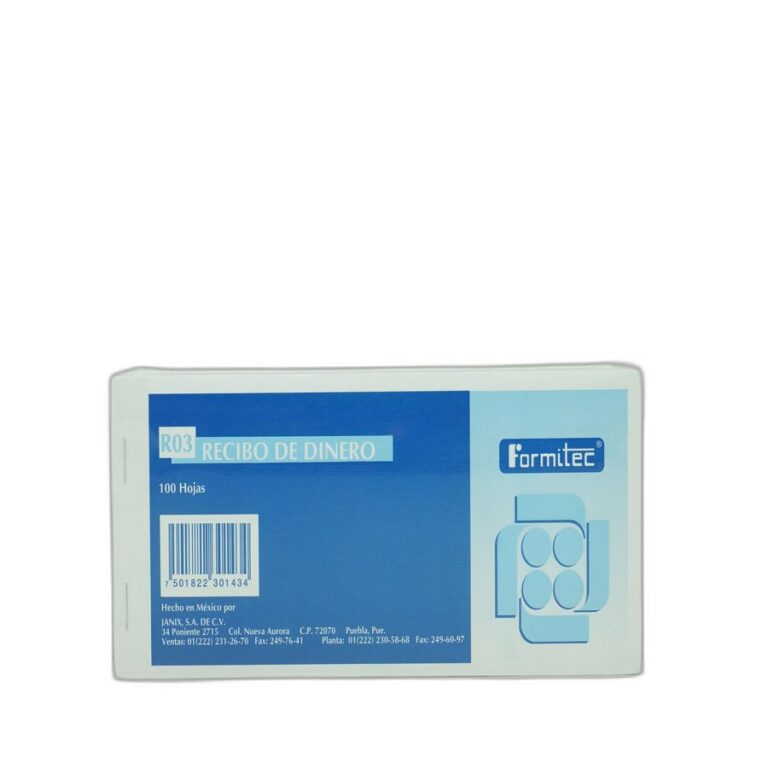 BLOCK RECIBO DE DINERO R03 100H C/5 FORMITEC – Papeleriastar