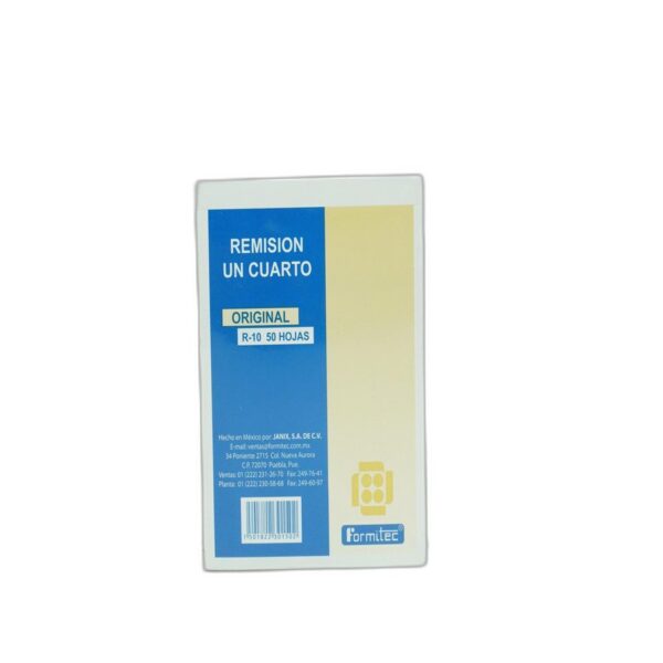 BLOCK REMISION 1/4 ORIGINAL (R-10) FORMITEC  PAQ C/10 PZAS