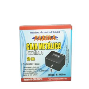 CAJA METAL P/DINERO 20CM 16*9*20 PA- CAJA.DIN-20 PASCUA