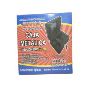 CAJA METAL P/DINERO 30CM 30*24*9 PA- CAJA.DIN-30 PASCUA