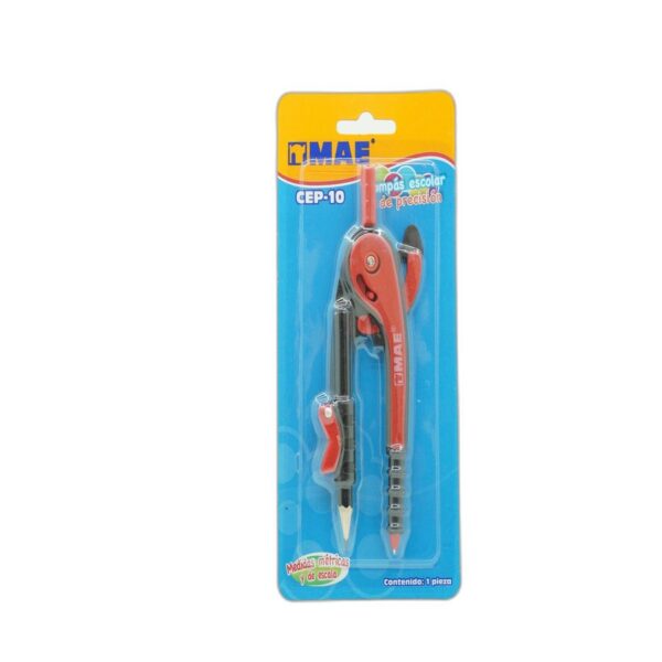 COMPAS PLASTICO C/PORTALAPIZ CEP-10 MAE