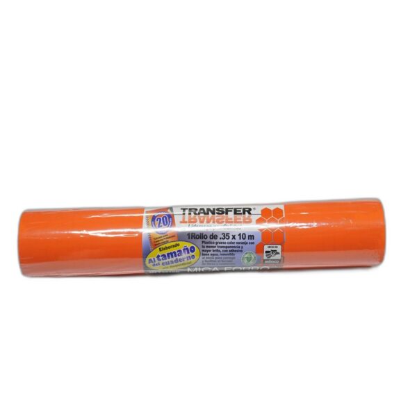 CONTAC COLOR 35CM * 2MT TRANSFER MICA FORRO  NARANJA