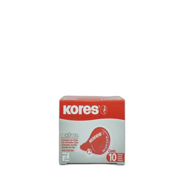 CORRECTOR CINTA SCOOTER KORES CAJA C/10