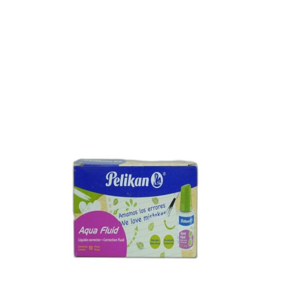 CORRECTOR LIQUIDO AQUA FLUID PELIKAN 20ML  CAJA C/10