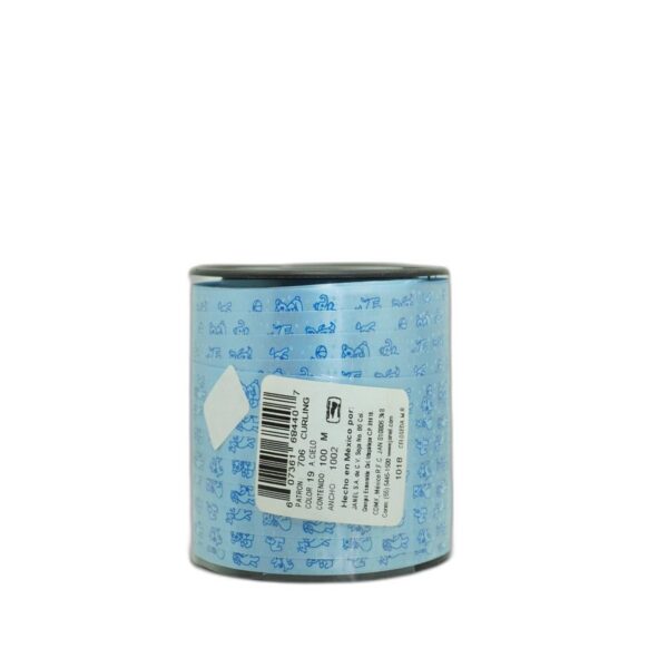 CURLING # 2 DECORADO 200 MT 19 AZUL CIELO BEBE